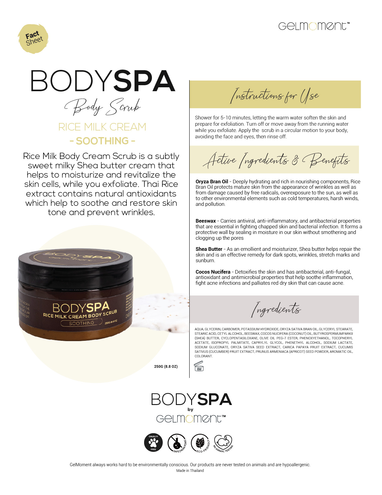Body Scrub Rice Milk